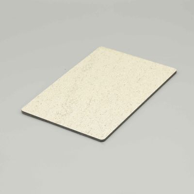 Chống trầy xước Mô hình đá Beige Bảng tổng hợp nhôm 4MM 1.22 * 2.44m vật liệu tường xây dựng tòa nhà