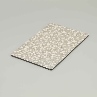 Tấm Nhôm Composite Marble Phủ PVDF Xám 4mm - Tấm Nhôm Composite Chống Cháy A2