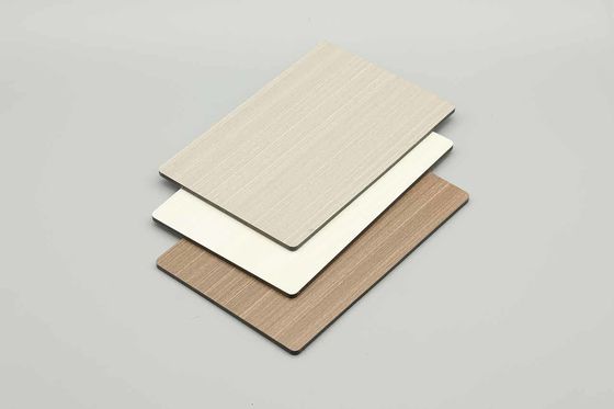 Kháng trầy xước Yellow Walnut Aluminum Composite Panel 4MM tấm phủ tường