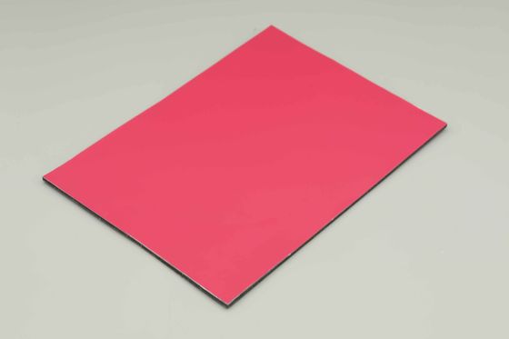 Rose Đỏ chống vi khuẩn PE Aluminium Composite Panel Bức tường bên trong 244cm
