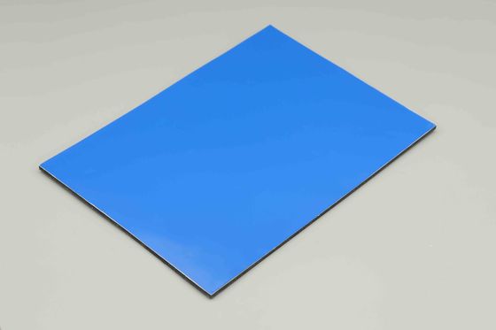 Trần treo biển màu xanh Pvdf Aluminium Bảng phủ trang trí gương Acp Bảng 244cm