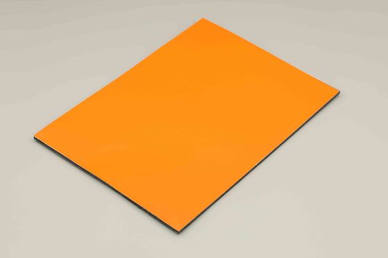 Bảng tường bên ngoài ACM với lớp phủ PVDF màu cam Aluminium Composite Panel trang trí tòa nhà 4MM 1.22 * 2.44m
