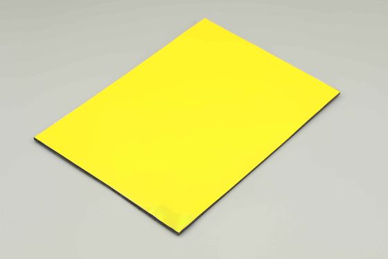 Đèn màu vàng tươi bên ngoài PE Aluminium Composite Panel 122cm X 244cm Acp chống nước