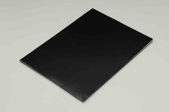 Tấm ốp nhôm composite ACM màu Đen Gương, chống cháy B1, kháng UV và kích thước 1.22*2.44m