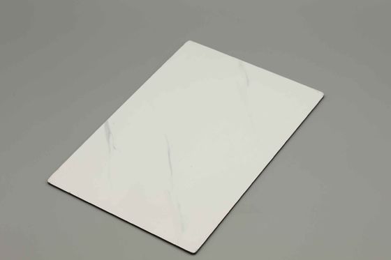 Marble Type JAZZ WHITE Exterior Acp Sheet Panel tùy chỉnh 3mm 4mm Độ dày Acp Lớp lót cho nhà / tòa nhà Vỏ nhôm 0.18mm
