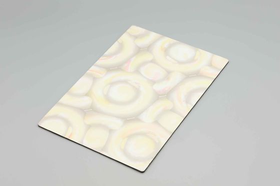 Món bánh quy màu vàng nhạt Marble Aluminium Composite Panel 1220MM 4mm Acm Panel