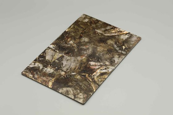 Bảng điều khiển tổng hợp nhôm Acp bằng đá cẩm thạch Pvdf Terrazzo chống trầy xước để xây dựng tường ngoại thất và tấm ốp tường ốp nội thất