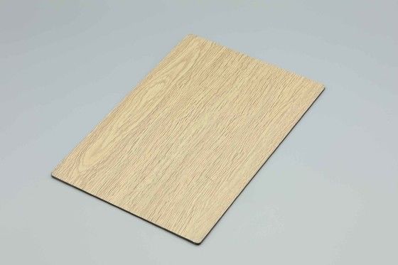 3mm Pvdf phủ sáp trắng gỗ nhôm bảng kết hợp cho tường bên ngoài