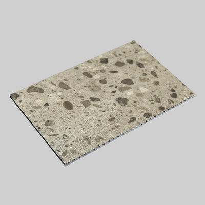 Anti Scratch Dark Terrazzo Aluminium Honeycomb Board 3MM Bức tường bên ngoài 1.22 X 2.44m