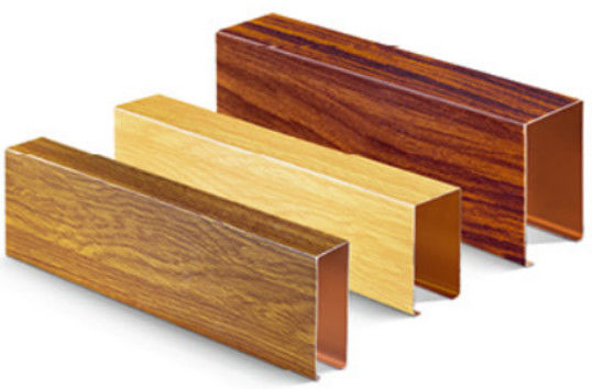 Lớp U hình dạng nhôm tấm trần ống Baffle trần tùy chỉnh