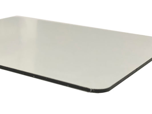 Bảng tấm Acp bên ngoài màu trắng tùy chỉnh 3mm 4mm Độ dày Acp Lớp phủ cho nhà / tòa nhà Vỏ nhôm 0.18mm