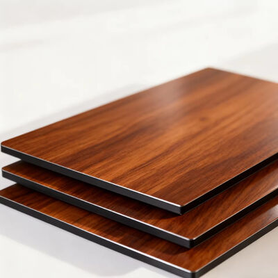 3D American Walnut Wood Grain Aluminum Composite Panel cho lớp phủ tường bên ngoài